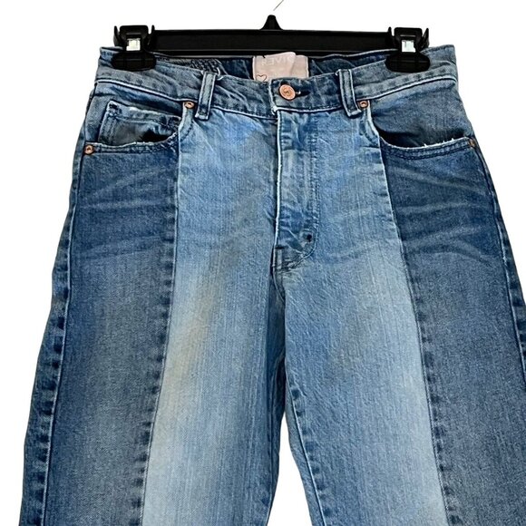 Revice Denim Lolita Two Tone Distressed Hem Jeans Womens Size 28 - Picture 1 of 14